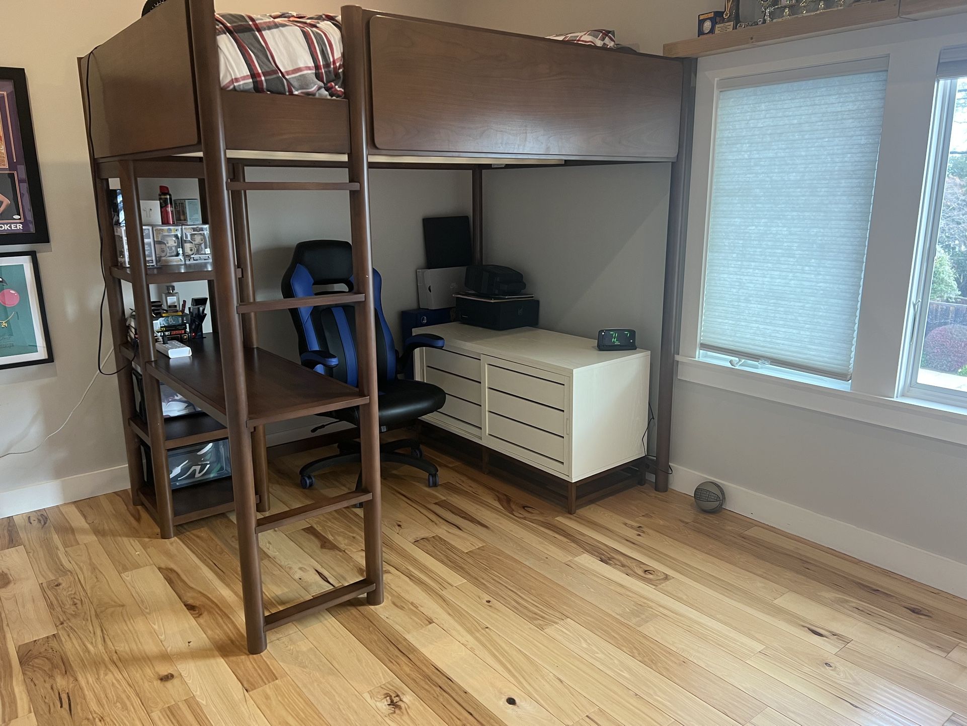 West Elm Tilden Full Loft Bed w/ Desk