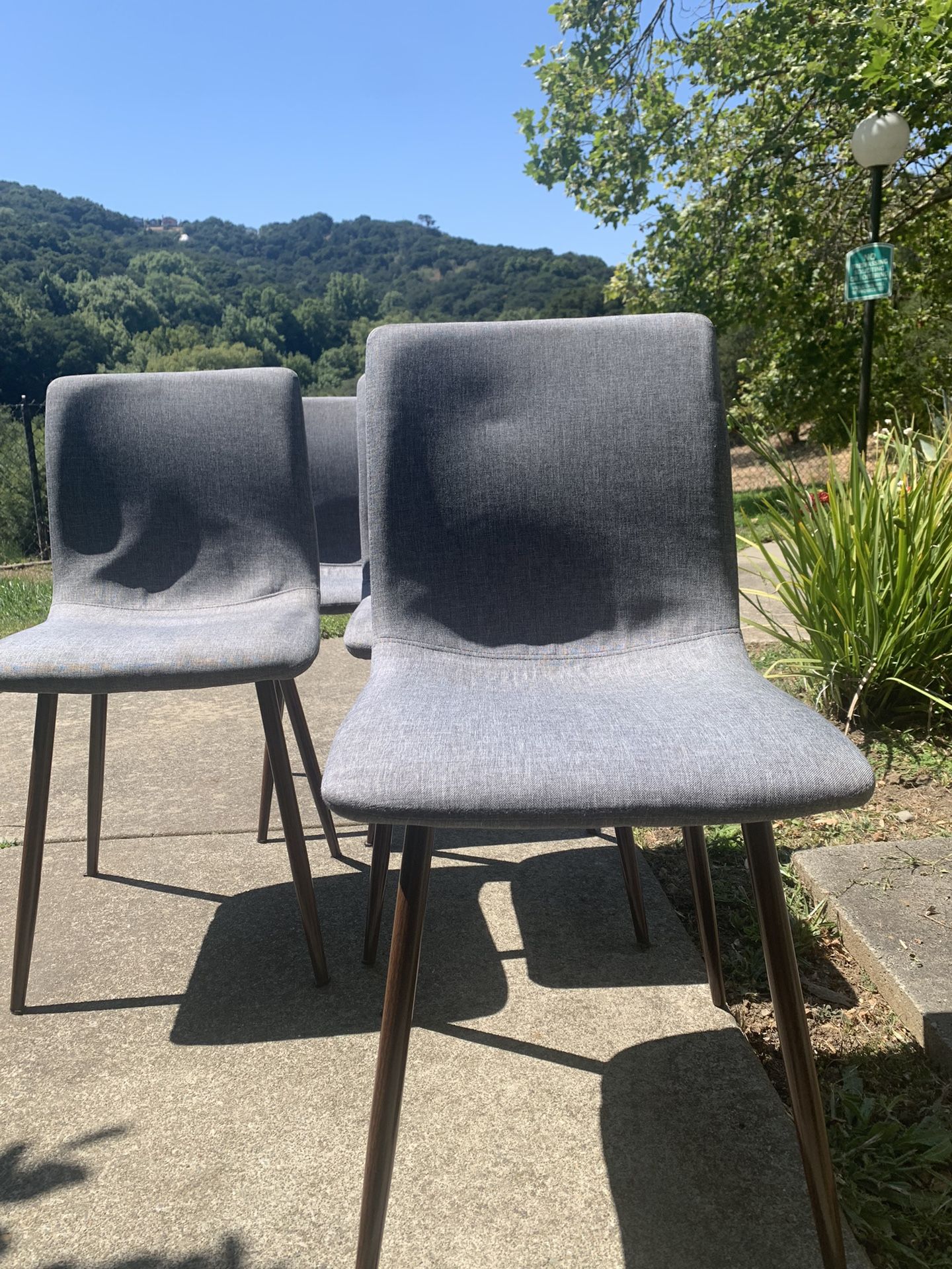 Set of 4 Grey Dining Chairs