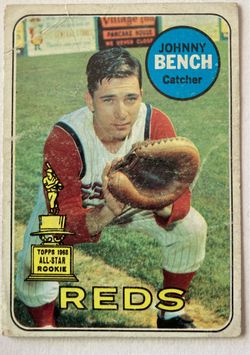 1969 Topps Baseball  Card  Johnny Bench