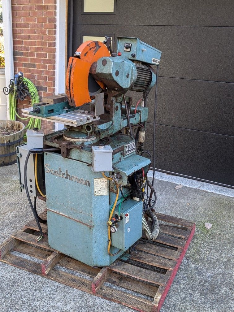 Scotchman Automatic Cold Saw w/ Variable Speed VFD, Vise, Pneumatic Control
