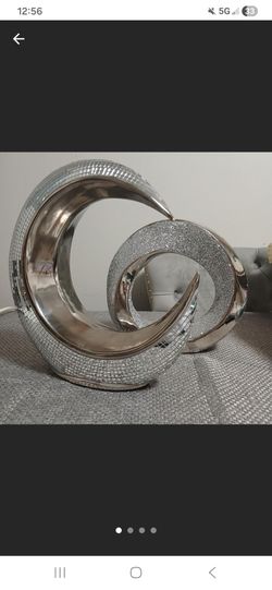 2 pieces silver decor