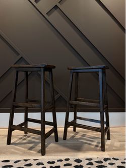 Matching Brown Barstool Chairs