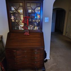Hardwood Heirloom Federalist Style Secretary Desk