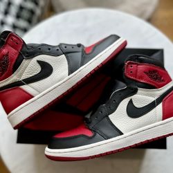 Jordan 1 Retro High OG Bred Toe 8.5 DS Brand New!