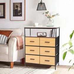6-Drawer Dresser with Open Shelf