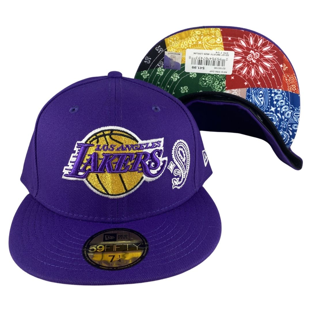 New Era Los Angeles Lakers Paisley Quilt Bottom 59FIFTY Fitted Hat