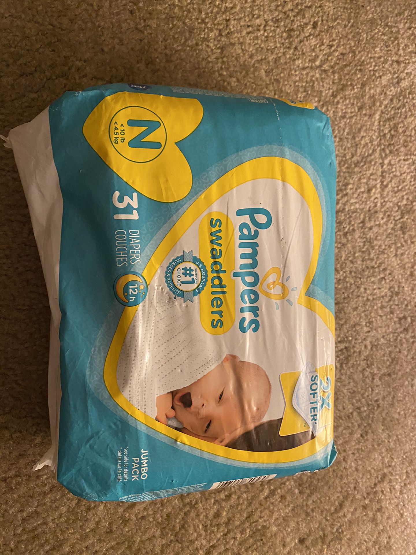 Brand New diaper pack size newborn 31