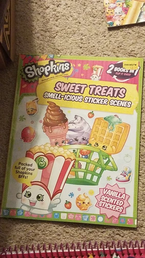 New Shopkins sticker book and like new giant coloring book