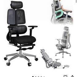 Brand New Black All Mesh Tall Back Ergonomic Office Chair w/Adjustable Armrests & Multi 3D Lumbar 