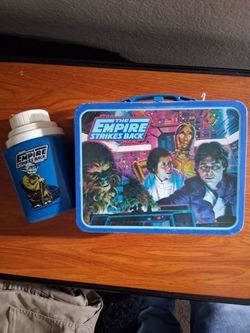 Star wars metal lunchbox with thermos-1980