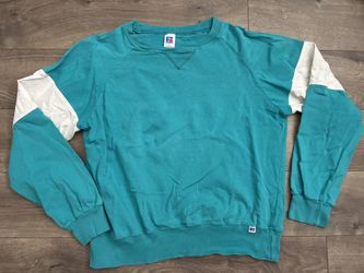 Vintage Russell Athletic Color Block Crewneck Sweatshirt Made in USA Size Large