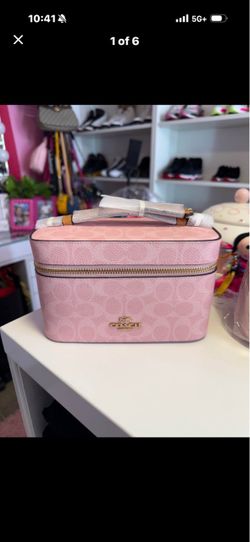Brand New Authentic COACH powder pink cosmetic bag