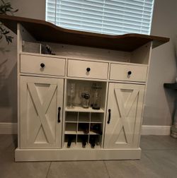 Farmhouse Style Home Bar Cabinet