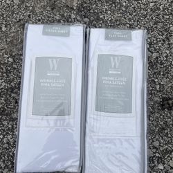 Wamsutta 100% Cotton Sateen Sheets - Full bed