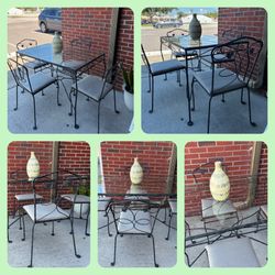 5pc Wrought Iron Patio Dining Set $79.99