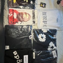 Sp5der hoodies , denim tears ,purple shirt , bape shirts 
