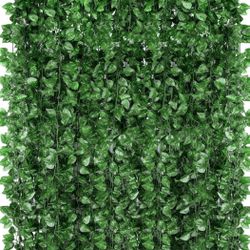 Fake Greenery Hanging Garland, Ivy Leaf Plants, Vine Leaves, Fake Flowers Foliage for Bedroom Garden Wall Decor