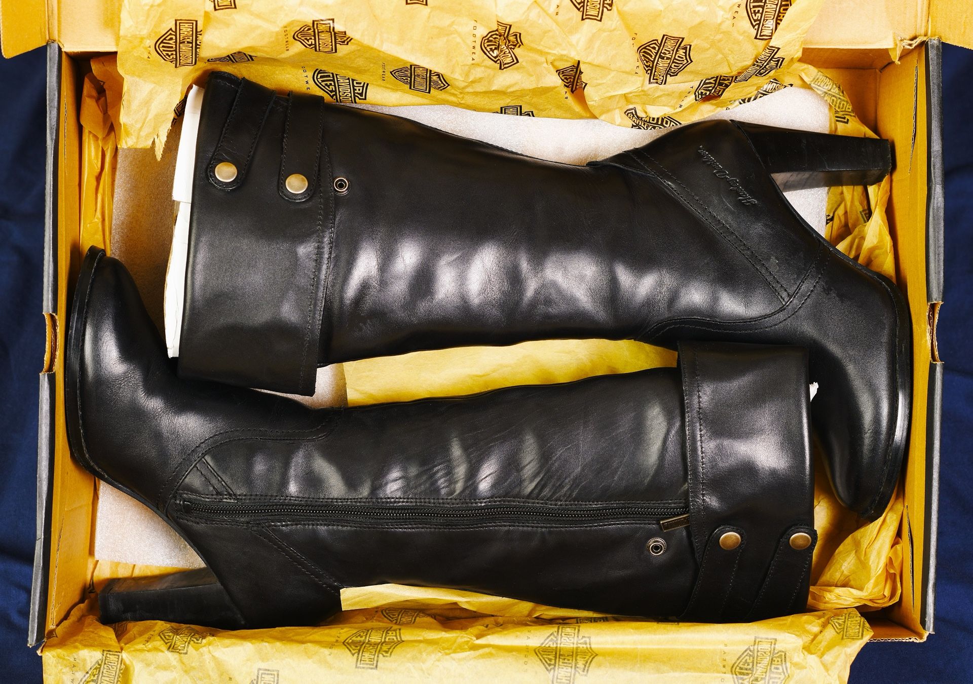 Harley-Davidson Womens Black Boots Size 8