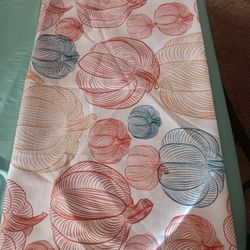 Fabric Shower Curtain,  Pumpkin Design 