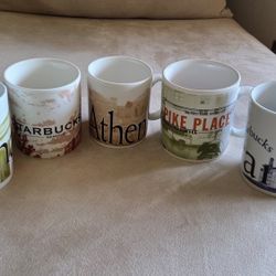 5 Starbucks Mugs 