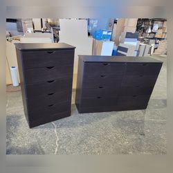 Five and Eight drawers dresser with rails