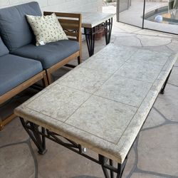 Outdoor/Indoor Coffee Table and Matching Side Tables 