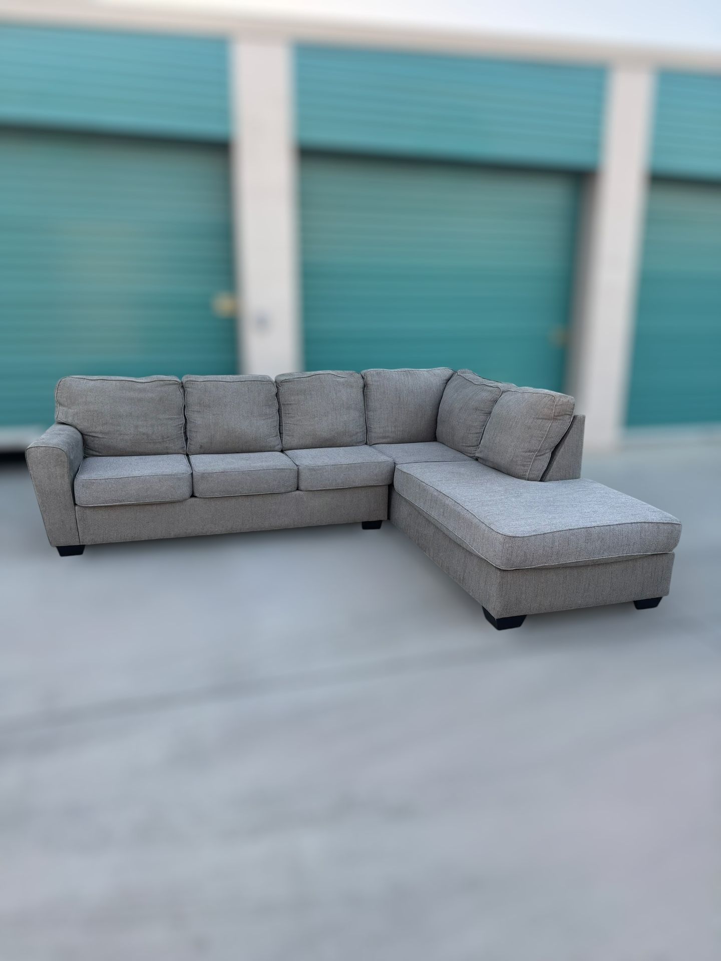 Ashley Furniture Grey 2 Piece Sectional Sofa Couch - π DELIVERY AVAILABLE