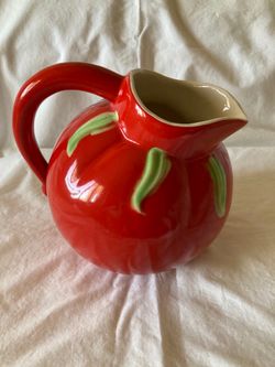 VTG 1940s - 1950s The Pantry Parade Ceramic Tomato Pitcher