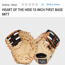 Rawlings heart of the hide first base gloves
