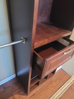 Closet Tower Shelf and Drawer Organizer Cabinet Insert System