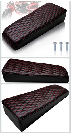 Mini Bike Seat (blk w/red stitches)