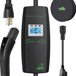 Brand New In The Box- KHONS Level 1 EV Charger for Tesla 16A 120V Plug-and-Play with NEMA 6-20R to 5-15 Adapter (23ft Cable) 100% Pure Copper Core Cab