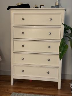 White wooden dresser