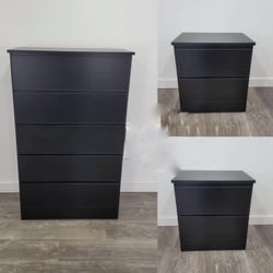 Chest And 2 Nightstands -  Gavetero Y 2 Mesitas De Noche 