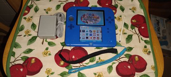 NINTENDO 2DS 128GB CUSTOM BLUE HANDHELD SYSTEM CONSOLE WITH 45 GAMES POKEMON MARIO KIRBY ZELDA