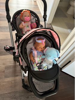 Twin doll stroller