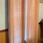 Pair grommet curtain panels. Beige in color. Each panel measures about 38” x 86”. You get two panels. Pickup is my home in yulee or will ship