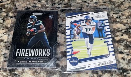 Seattle Seahawks Kenneth Walker III  + JSN Rookie Card lot Fireworks Panini mint x2 Go Hawks !!