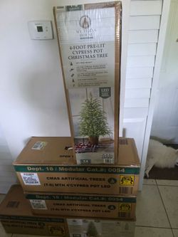 My texas house  artificial trees