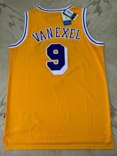 NEW Nick Van Exel Jersey Los Angeles Lakers #9 Gold Purple / Jones / Kobe Bryant / 824