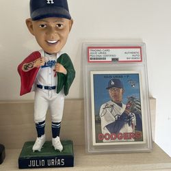Dodgers Julio Urias bobblehead + Rookie Autograph Authentic 