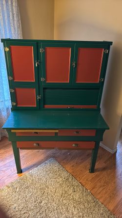 Handmade Vintage Wood Kitchen Queen/ Doughboy 