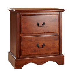 Charlotte Oak 2 Drawer Bedside Table - Used