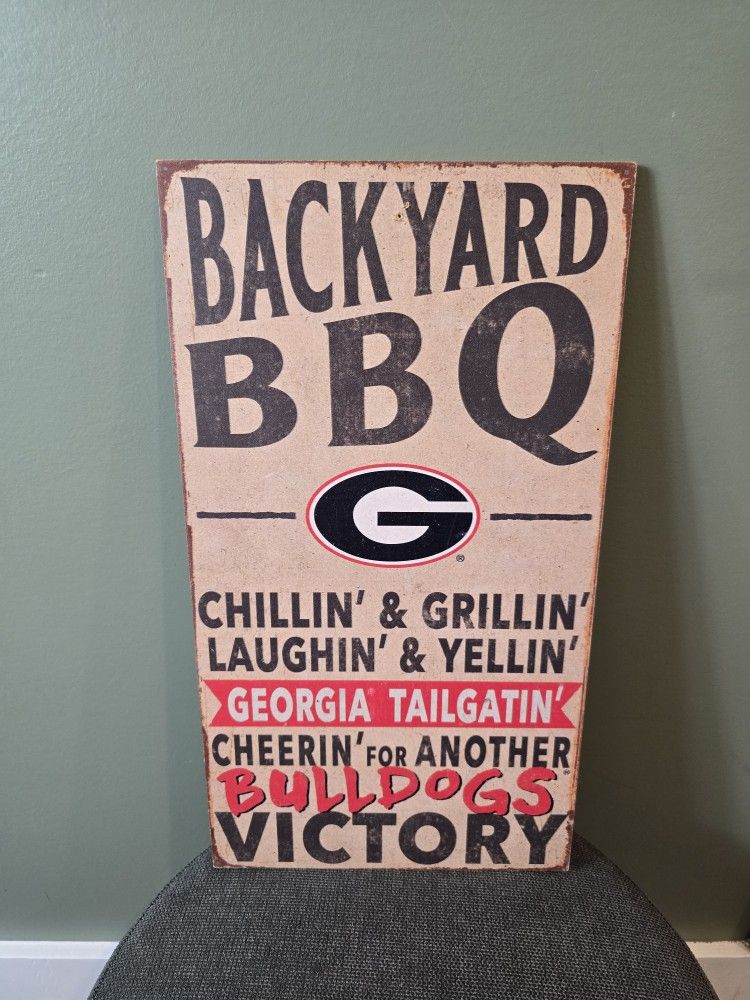 11x20 Indoor Outdoor BBQ Sign Georgia Bulldogs