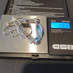 Sterling Silver Bracelet And Ring 