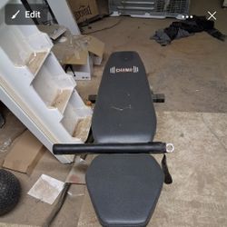 Weight Bench & CURL BAR