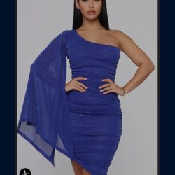 Fashion Nova Blue Party Dress 