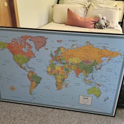 Framed World Map