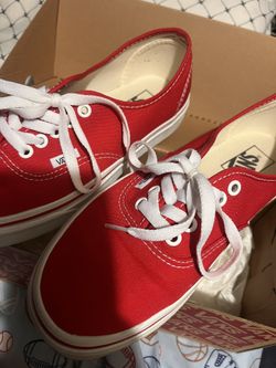 New Red Vans Size 8.5 Women 7men