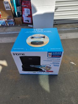iHome AutoVac Nova S1 Pro Self Empty Robot Vacuum, LIDAR Mapping, 150 Min Runtime, Alexa & Goo (New)